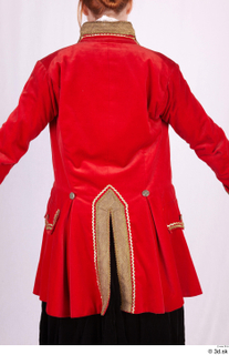 Photos Woman in Historical Dress 75 17th century Historical clothing red jacket upper body 0006.jpg